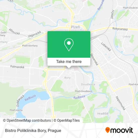Bistro Poliklinika Bory map