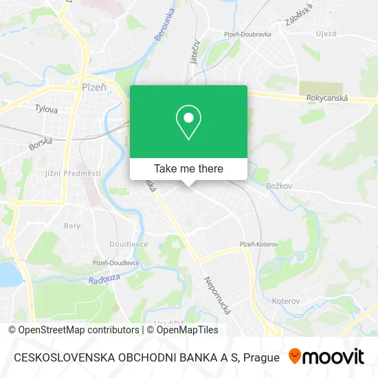 Карта CESKOSLOVENSKA OBCHODNI BANKA A S