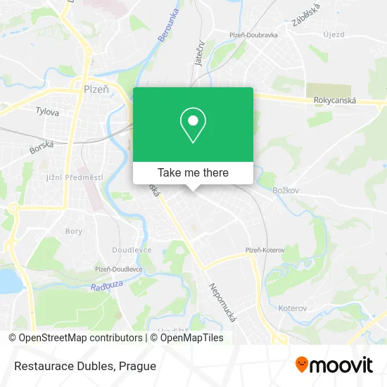 Карта Restaurace Dubles