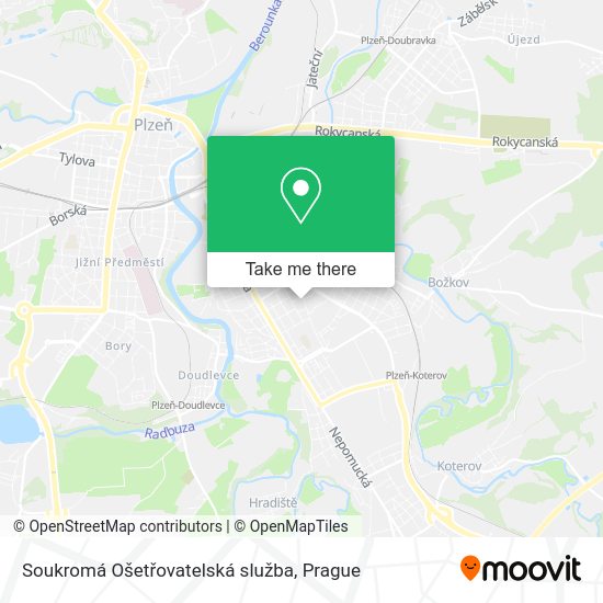 Карта Soukromá Ošetřovatelská služba