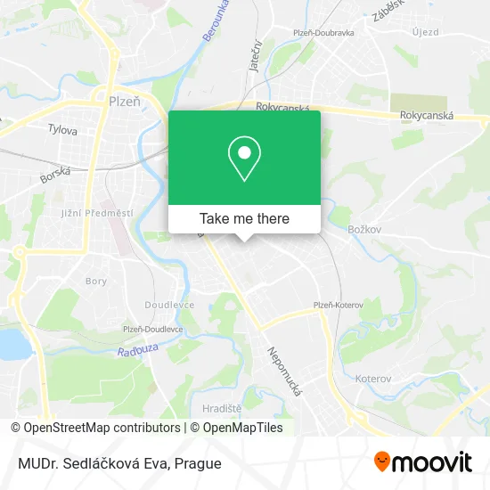 Карта MUDr. Sedláčková Eva