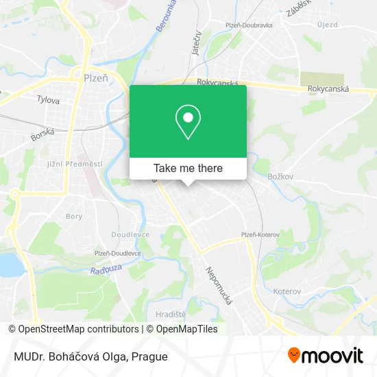 Карта MUDr. Boháčová Olga