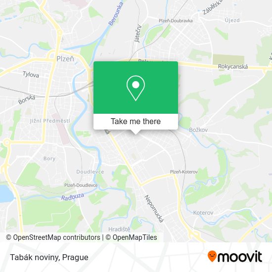 Карта Tabák noviny