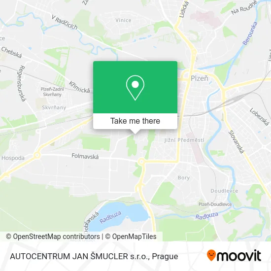 Карта AUTOCENTRUM JAN ŠMUCLER s.r.o.