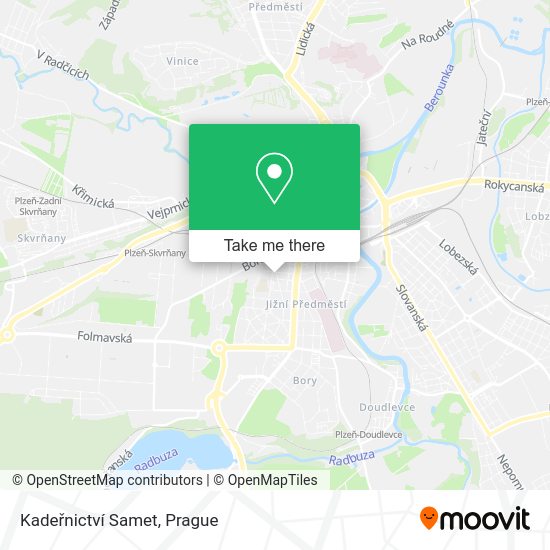 Карта Kadeřnictví Samet
