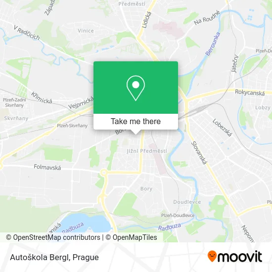 Карта Autoškola Bergl