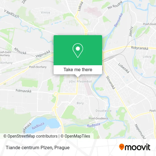 Карта Tiande centrum Plzen