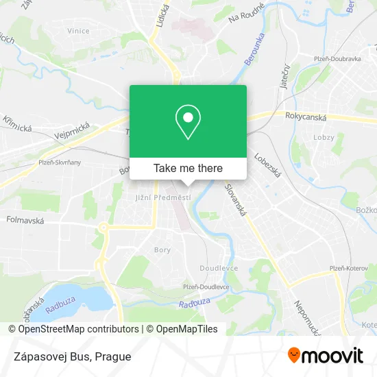 Карта Zápasovej Bus