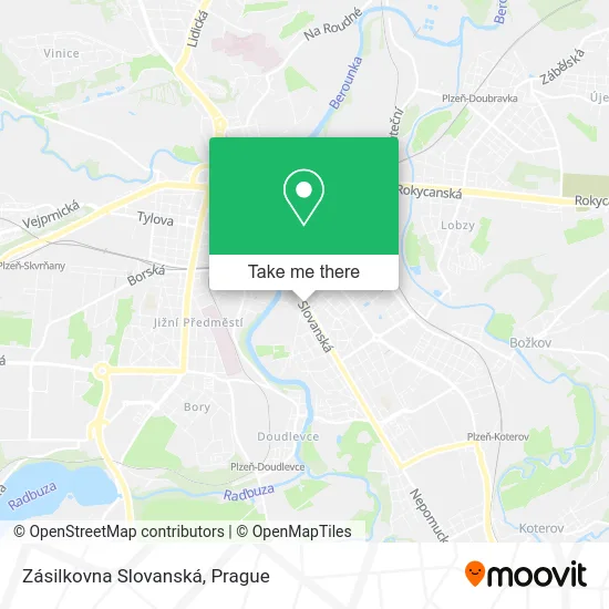 Карта Zásilkovna Slovanská