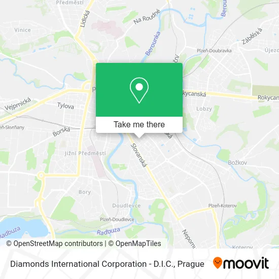 Карта Diamonds International Corporation - D.I.C.