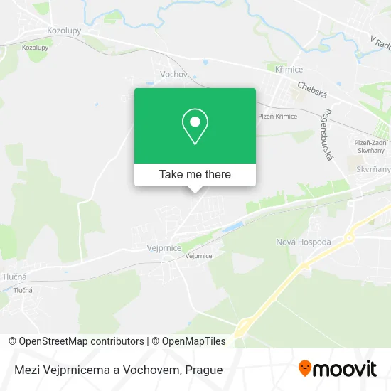 Карта Mezi Vejprnicema a Vochovem