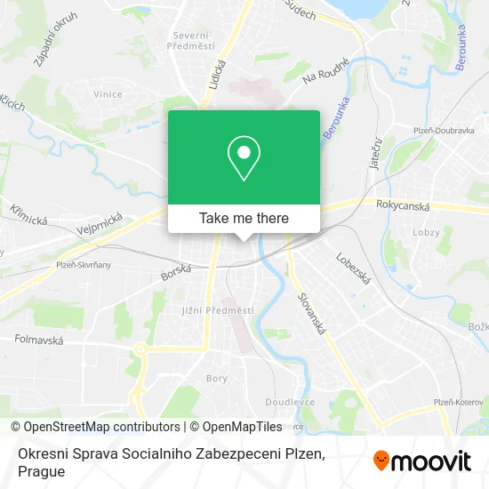 Okresni Sprava Socialniho Zabezpeceni Plzen map