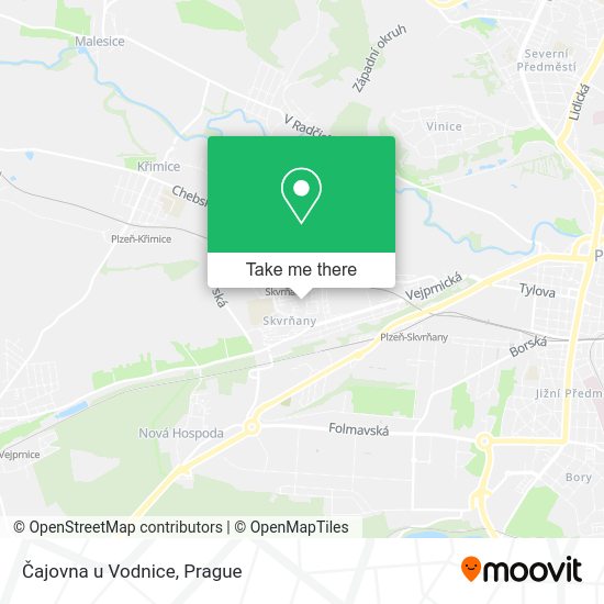 Карта Čajovna u Vodnice