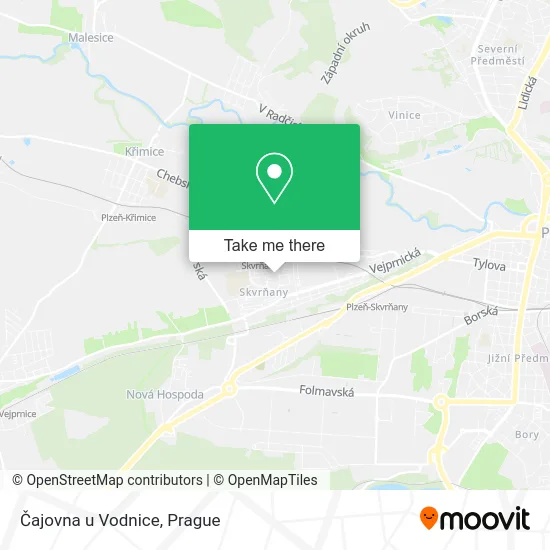 Карта Čajovna u Vodnice