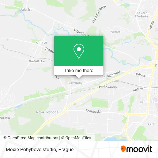 Карта Moxie Pohybove studio