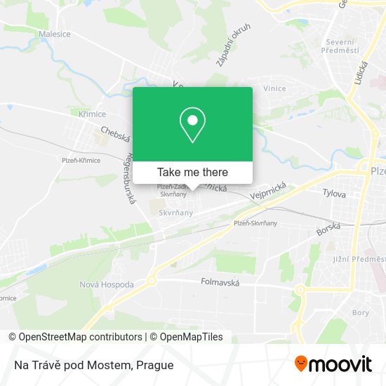 Карта Na Trávě pod Mostem