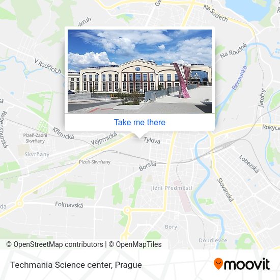 Карта Techmania Science center