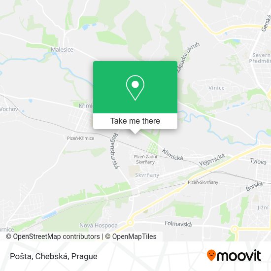 Карта Pošta, Chebská