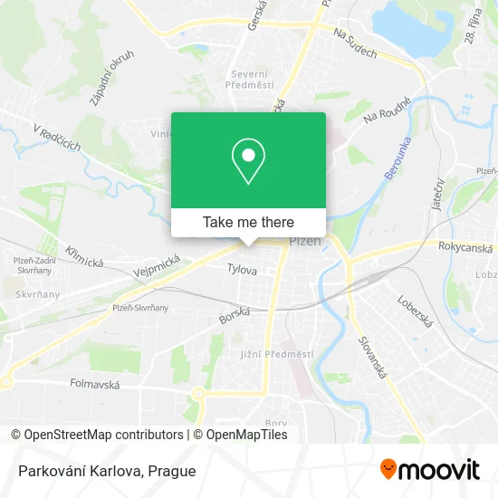 Карта Parkování Karlova