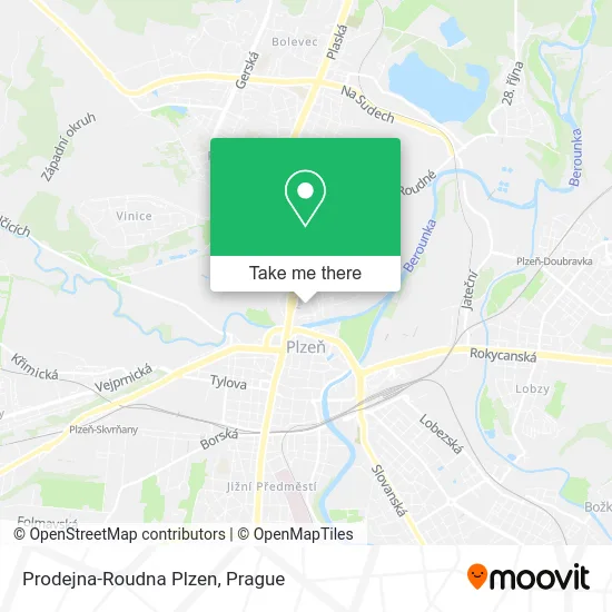 Карта Prodejna-Roudna Plzen