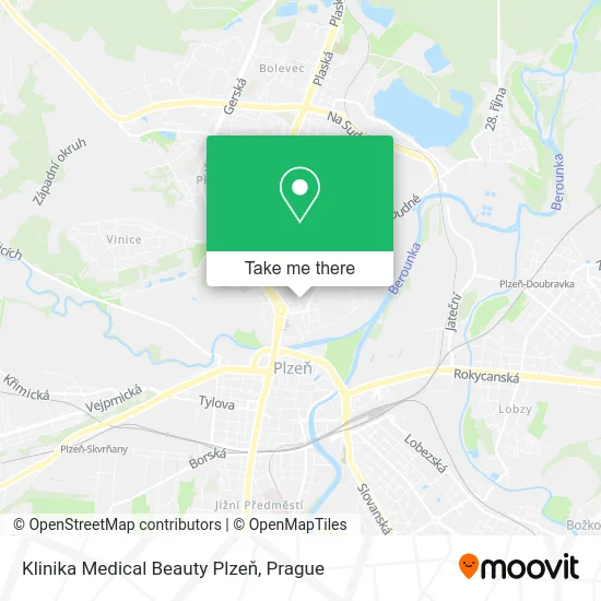 Карта Klinika Medical Beauty Plzeň