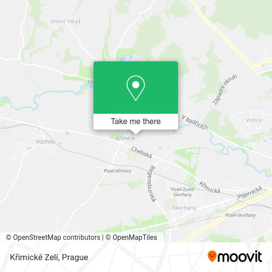 Křimické Zelí map