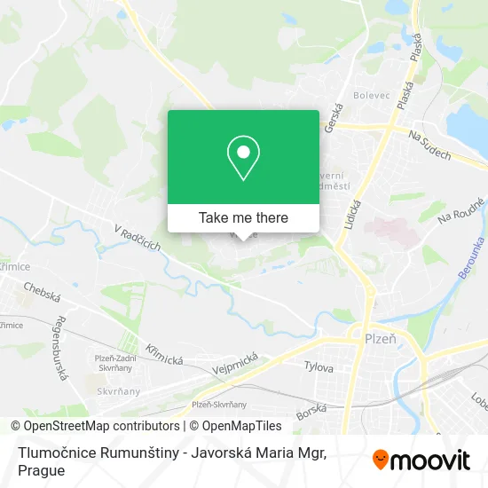 Карта Tlumočnice Rumunštiny - Javorská Maria Mgr
