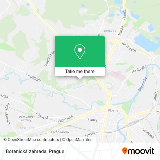Карта Botanická zahrada