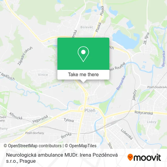 Карта Neurologická ambulance MUDr. Irena Pozděnová s.r.o.