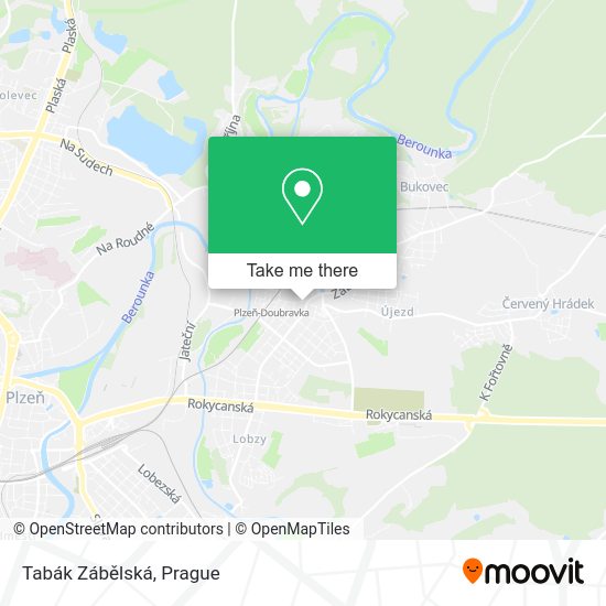 Карта Tabák Zábělská