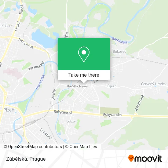 Карта Zábělská