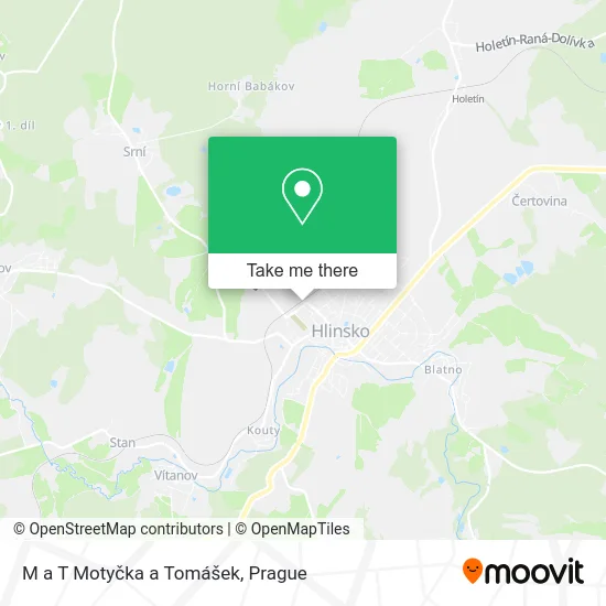 Карта M a T Motyčka a Tomášek