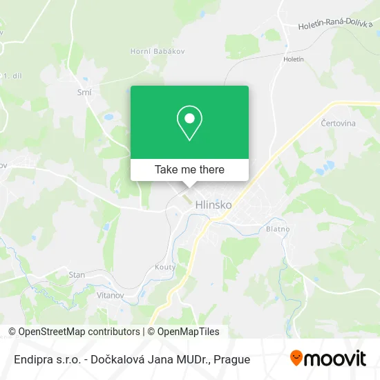 Карта Endipra s.r.o. - Dočkalová Jana MUDr.