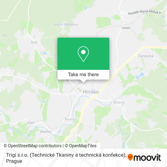 Карта Trigi s.r.o. (Technické Tkaniny a technická konfekce)