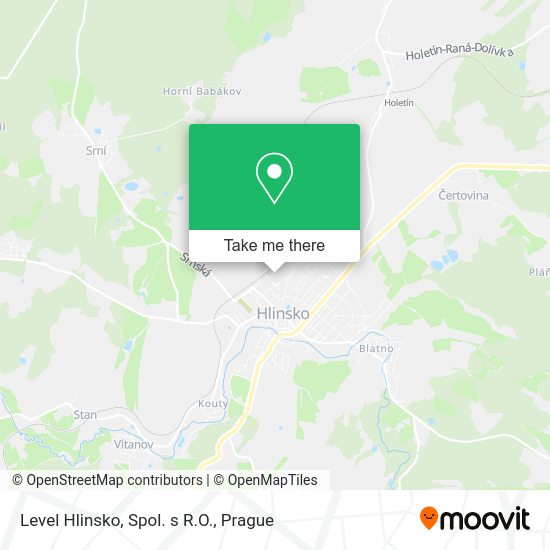 Карта Level Hlinsko, Spol. s R.O.