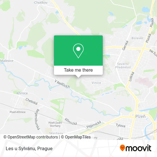 Карта Les u Sylvánu