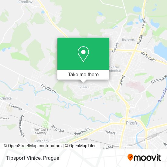 Карта Tipsport Vinice