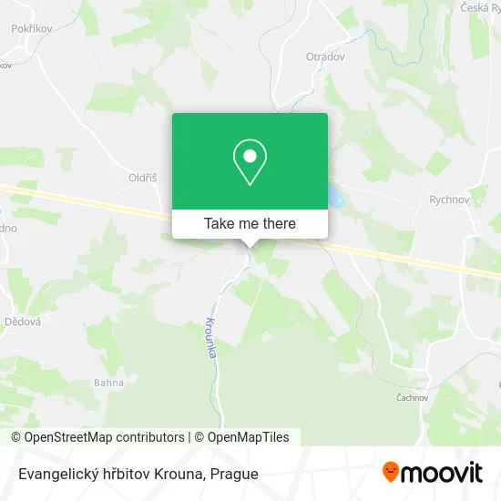 Evangelický hřbitov Krouna map