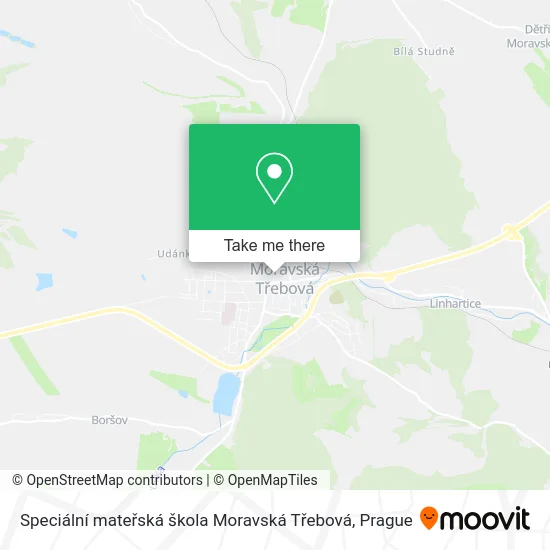 Карта Speciální mateřská škola Moravská Třebová