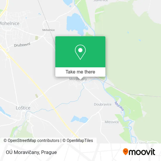 Карта OÚ Moravičany