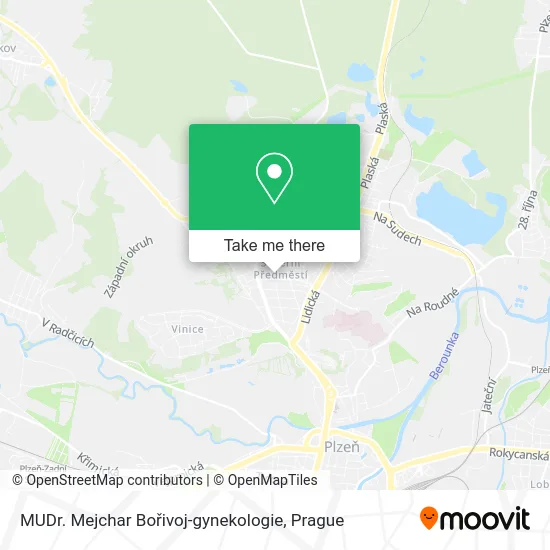 Карта MUDr. Mejchar Bořivoj-gynekologie