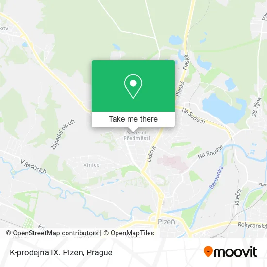 K-prodejna IX. Plzen map
