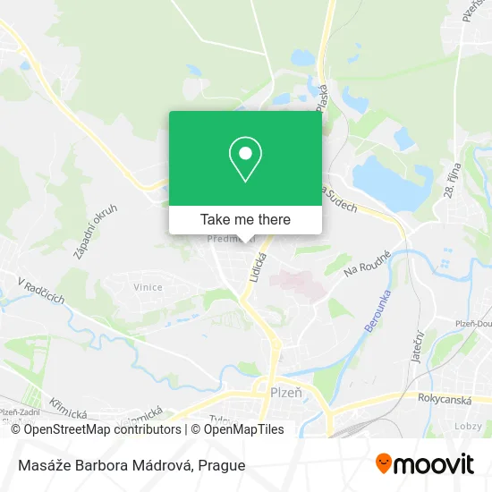 Карта Masáže Barbora Mádrová