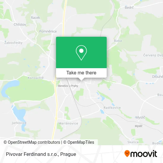 Карта Pivovar Ferdinand s.r.o.