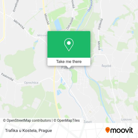 Карта Trafika u Kostela