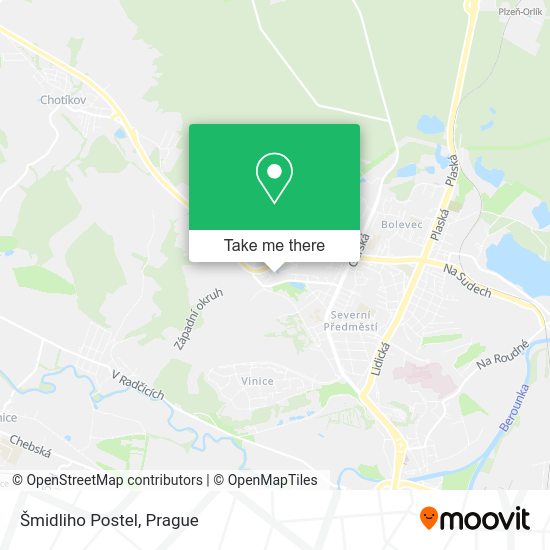 Карта Šmidliho Postel