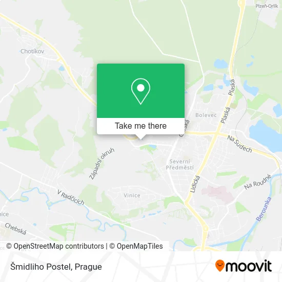 Карта Šmidliho Postel