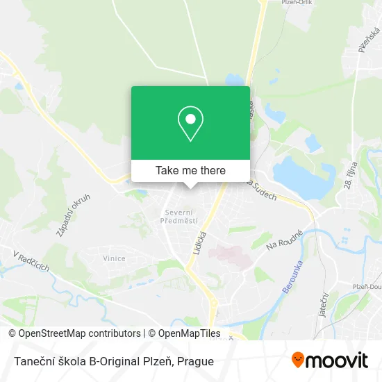 Карта Taneční škola B-Original Plzeň
