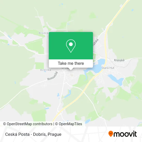 Карта Ceská Posta - Dobrís