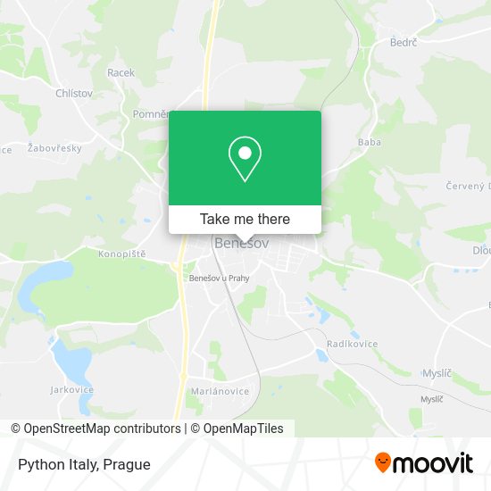 Python Italy map